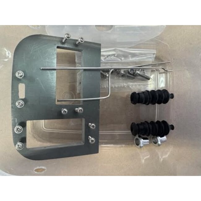 HY BOAT RADIO BOX WITH WATERPROOF BOOTS AND SERVO MOUNTS