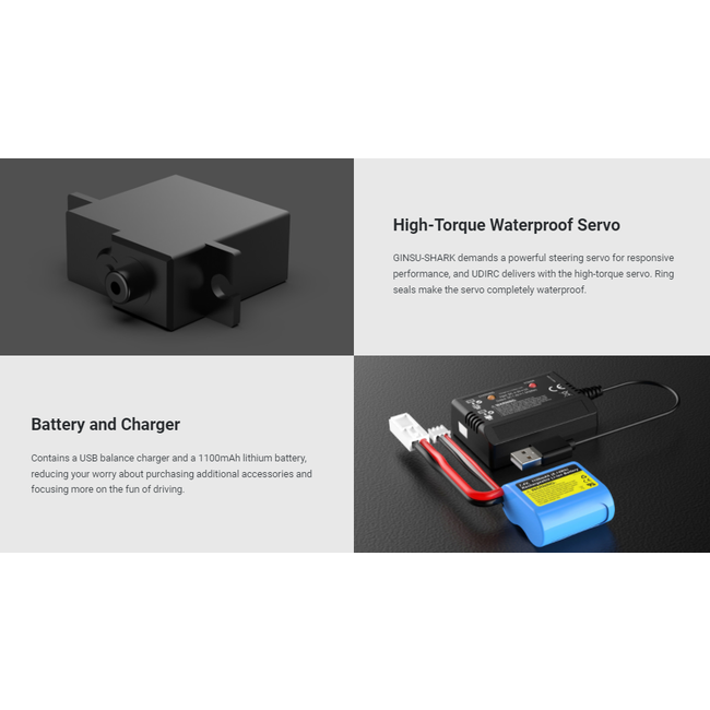 UDIRC RC Boat UDI020 2.4Ghz Remote Control High Speed Electronic Racing Boat