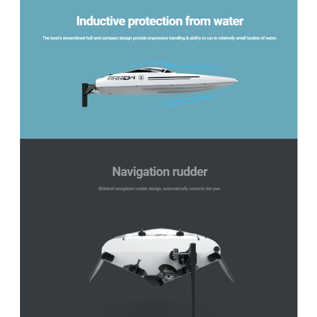 UDIRC Brushless Motor RC Boats, UDI005 white