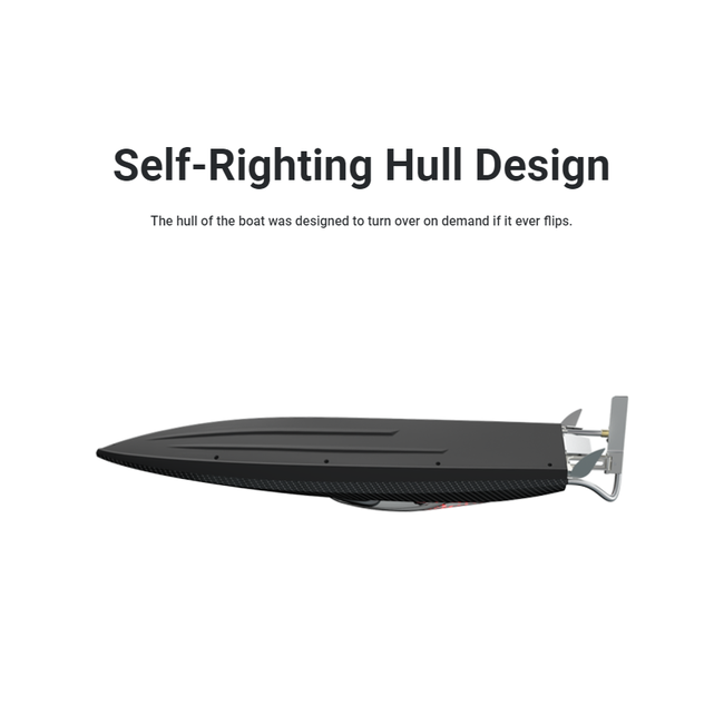 UDI RC 2.4G Brushless RC High Speed Boat with Lights black