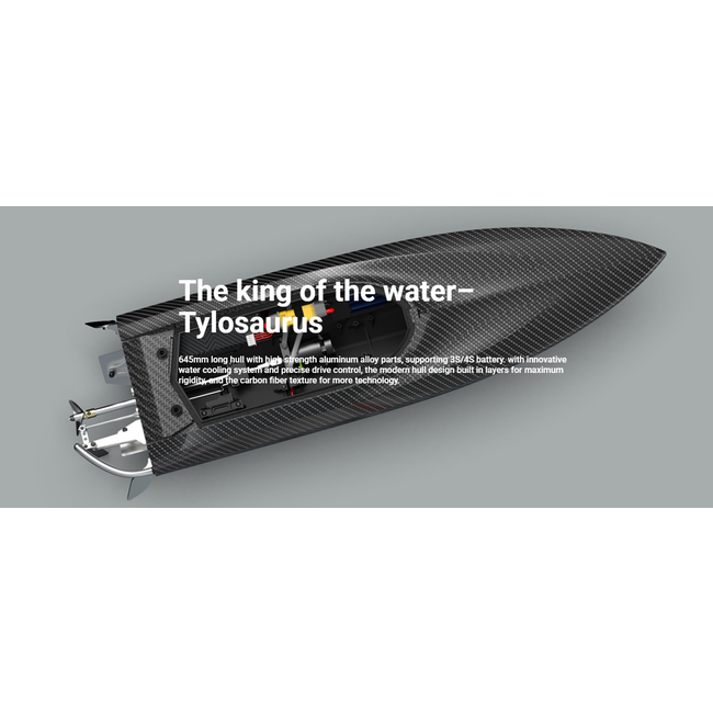 UDI RC 2.4G Brushless RC High Speed Boat with Lights black