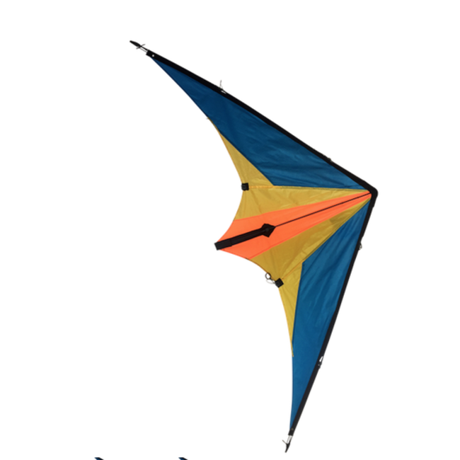 HAAK ARCHER  DUAL STRING STUNT  KITE Size: 140cm  Material: Ripstop Polyester  Frame:  4mm Fibreglass  Wind speed: 12 - 20kph Line: Comes with line