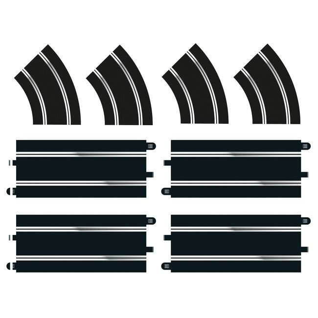 SCALEXTRIC STANDARD STRAIGHT AND R2 CURVE TRACK EXTENSION PACK - REPLACES C8556