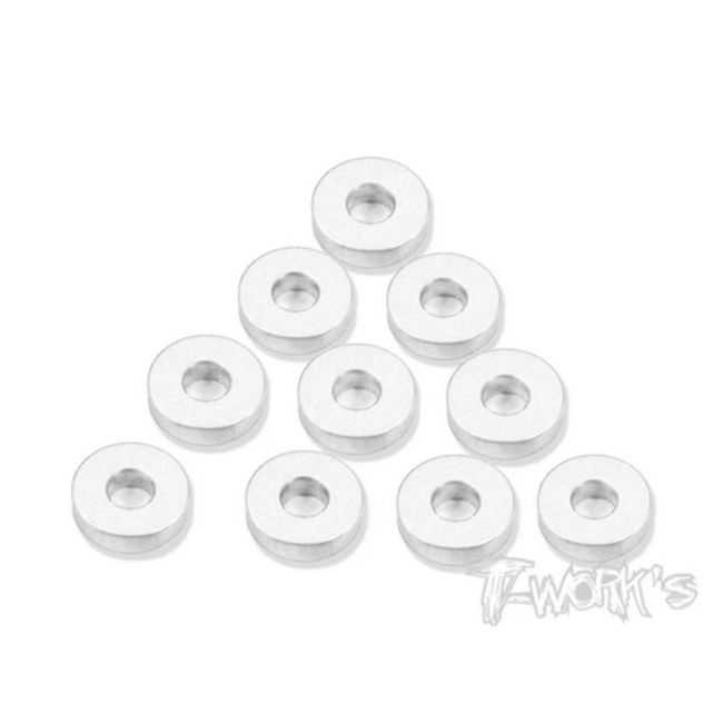 T-WORKS Aluminum Shim 3X7.8X2mm( Silver ) 10pcs.