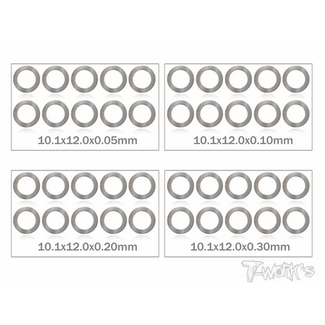T-WORKS T-WORKS 10mm Shim Washer Set ( 0.05,0.1,0.2,0.3mm each 10pcs. )