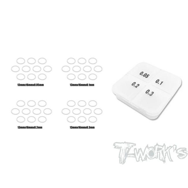 T-WORKS 3mm Shim Washer Set ( 0.05,0.1,0.2,0.3mm each 10pcs. )