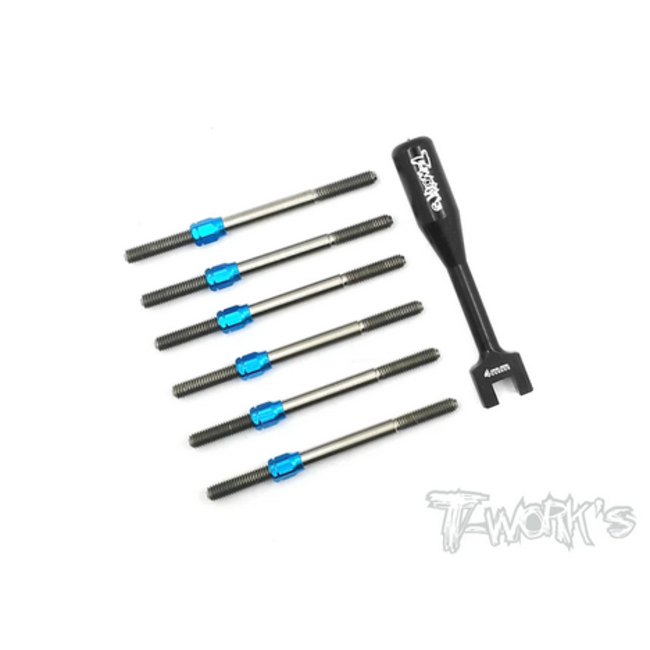 T-WORKS RC10 B6/B6D Hybrid Titanium Turnbuckle Set ( Team Associated RC10 B6/B6D )
