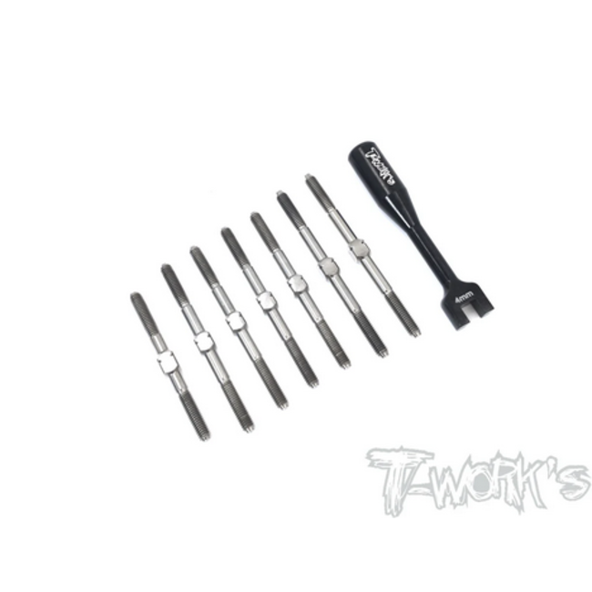 T-WORKS B74 64 Titanium Turnbuckle Set ( For Team Associated RC10 B74 )