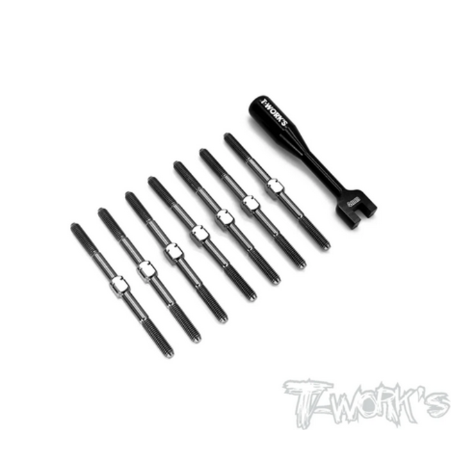 T-WORKS B6.3  / B6.4 / B6.4D 64 Titanium Turnbuckle Set ( For Team Associated RC10 B6.3  / B6.4 / B6.4D )