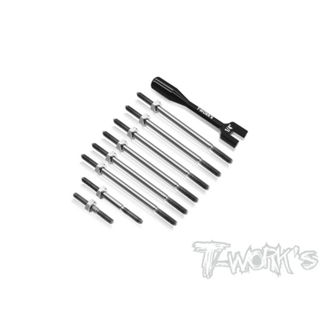 T-WORKS RC10T  Titanium Turnbuckle Set (For Team Associated RC10T )