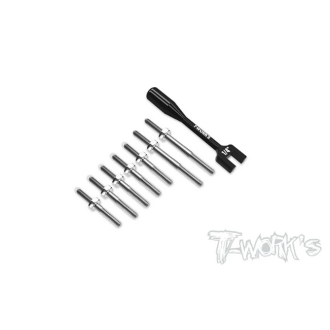 T-WORKS RC10 Titanium Turnbuckle Set (For Team Associated RC10 )