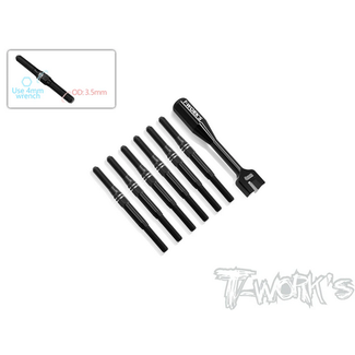 T-WORKS T-WORKS B7/B7D 64 Titanium Black Coating Turnbuckle Set (For Team Associated RC10 B7/B7D )