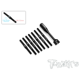 T-WORKS T-WORKS B74.2D 64 Titanium Black Coating Turnbuckle Set ( For Team Associated RC10 B74.2 /  RC10 B74.2D /RC10 B74.2D ED )