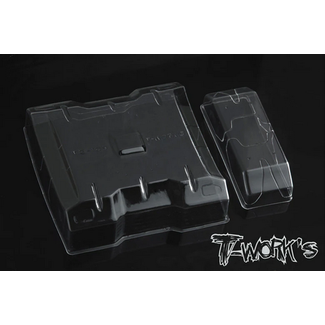 T-WORKS T-WORKS 1/10 Lexan Flat Rear Wing With Center Divider  6.5" Wide  2pcs.