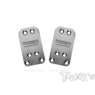 T-WORKS T-WORKS B6 Rear Chassis Skid Protector Stainless Steel ( Team Associated RC10 B6) 2pcs.