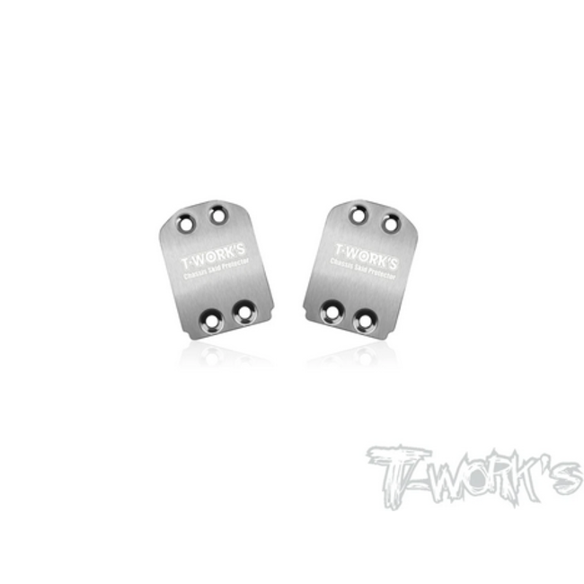 T-WORKS Xray XB2 '23/22/21 Rear Chassis Skid Protector Stainless Steel ( Xray XB2 '23/22/21 ) 2pcs.