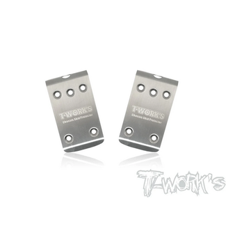 T-WORKS T-WORKS B64/B64D Front Chassis Skid Protector Stainless Steel ( For Team Associated RC10 B64/B64D ) 2pcs.