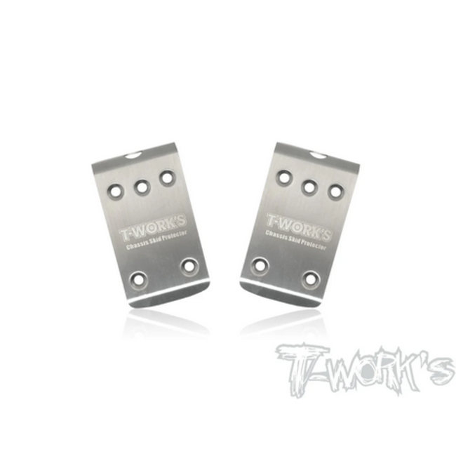 T-WORKS B64/B64D Front Chassis Skid Protector Stainless Steel ( For Team Associated RC10 B64/B64D ) 2pcs.