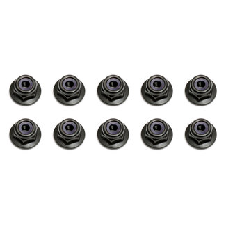 TEAM ASSOCIATED TEAM ASSOCIATED Locknuts, M3, flanged, black