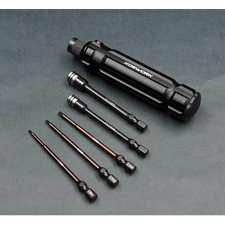 KOSWORK KOSWORK Quick Rel 1/4" Drive Driver Set 5 IN 1  1.5mm, 2.0mm & 2.5mm  HEX  & 5.5 & 7.0mm NUT DRIVER