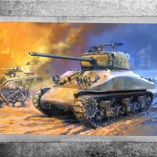 FORCES VALOR 1:72 U.S. Sherman M4A1 (76) tank WITH CASTED HULL