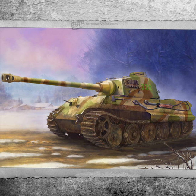 FORCES OF VALOR 1:72 German King Tiger  Tank KIT Ardennes Dec 1944
