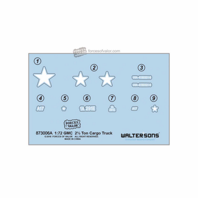 FORCES OF VALOR  1:72 U.S. GMC 2.5 Ton cargo truck  NORMANDY JUNE 1944