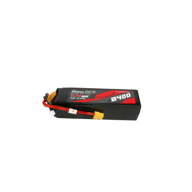 Gens Ace 3S 8400mAh 11.1V 60C Soft Case LiPo Battery (XT60)