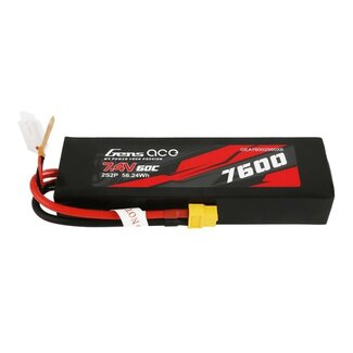 GENS ACE Gens Ace 2S 7600mAh 7.4V 60C Soft Case LiPo Battery (XT60)