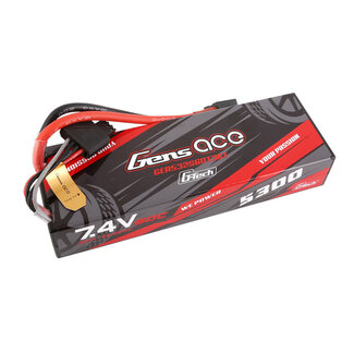 GENS ACE Gens Ace G-Tech 2S 5300mAh 60C 7.4V Hardcase/Hardwired Lipo Battery (1TO3)
