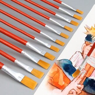 CHINA ELECTRONICS PAINT BRUSH SET Budget 10pc flat