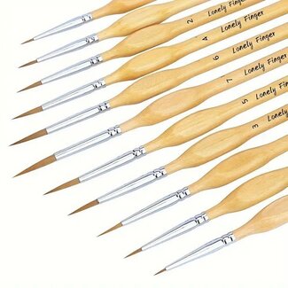ACE RADIO CONTROLLED MODELS LONELY FINGER 11PCS FINE PAINTBRUSH SET