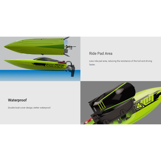 UDI 2.4G Brushless RC High Speed Boat (11.1v 22") Self righting 40klm