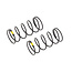 TEAM ASSOCIATED 13mm Front Shock Springs, yellow 3.8lb/in, L44, 6.5T, 1.2D