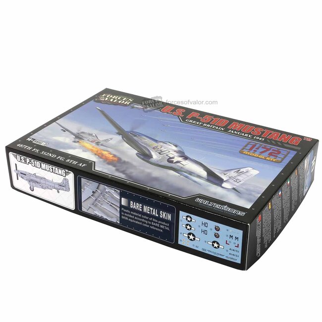 FORCES OF VALOR 1:72 U.S. P-51D Mustang aircraft GREAT BRITAIN 1945