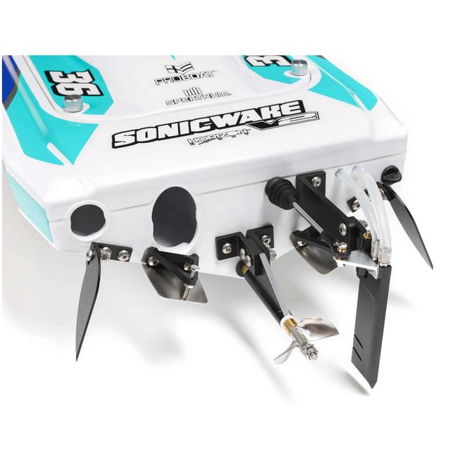 Pro Boat Sonicwake V2 36inch DeepV Boat, RTR, White, PRB08032V2T2 needs battery & charger