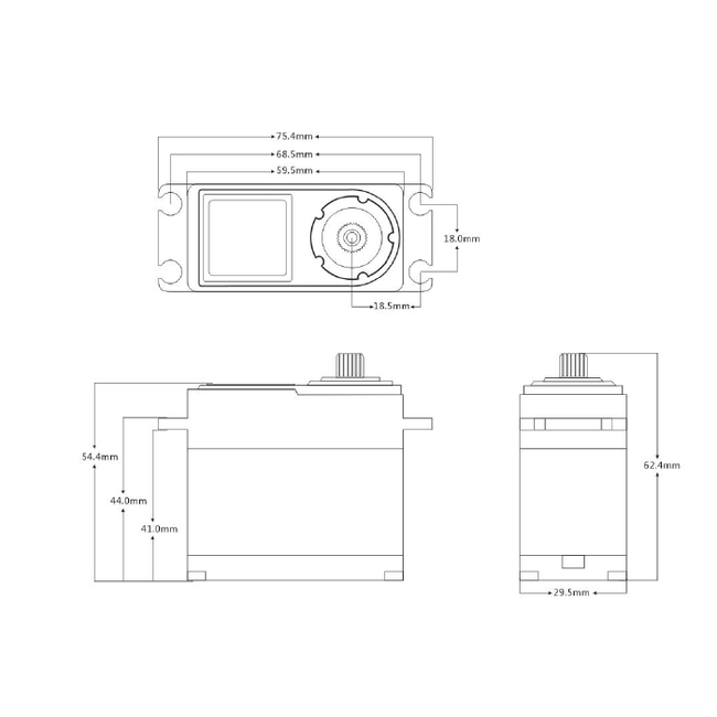 Power HD HV Large Size Waterproof Servo (Upgraded version of PHD-WH-80KG) SUITS 1/5 BAJA ETC