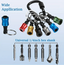 Ace 1/4" tool holders   With carabina clip Keychain.  Quick Release Easy Change, Screwdriver Bit Holders