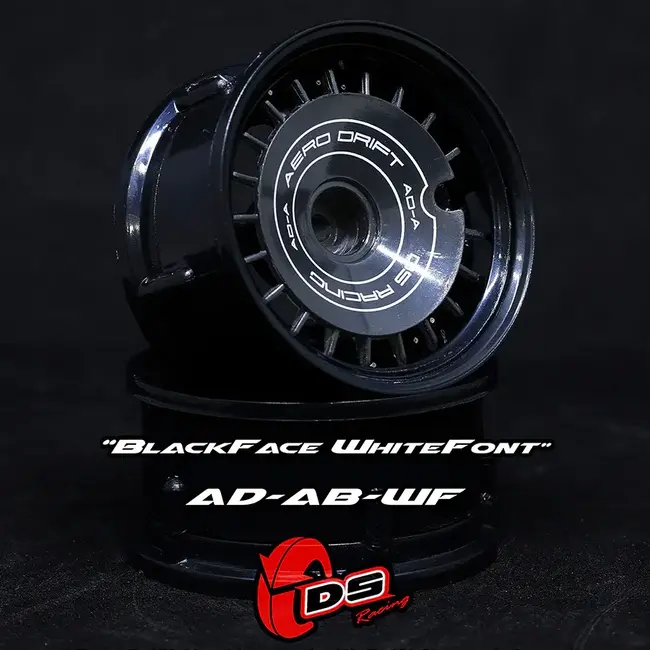 DS RACING AERO DRIFT Wheel Cover - Slope Black w/ White Font