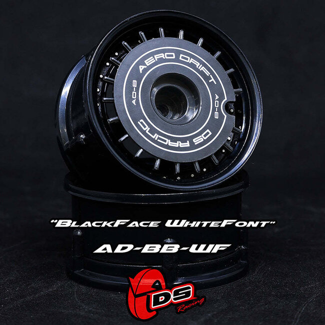 DS RACING AERO DRIFT Wheel Cover - Flat Black w/ White Font