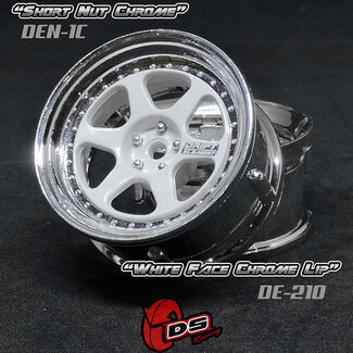 DS RACING DS RACING DE 6 Spoke Wheel Set - White/Chrome
