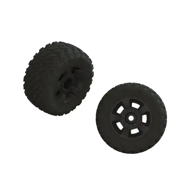Arrma dBoots RAGNAROK Tyre Set Glued on Black Rims, 2pcs