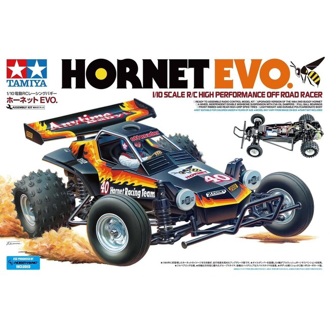 TAMIYA 40th HORNET EVO 1/10 KIT ( 2024 ) INCLUDES TAMIYA/HW ESC