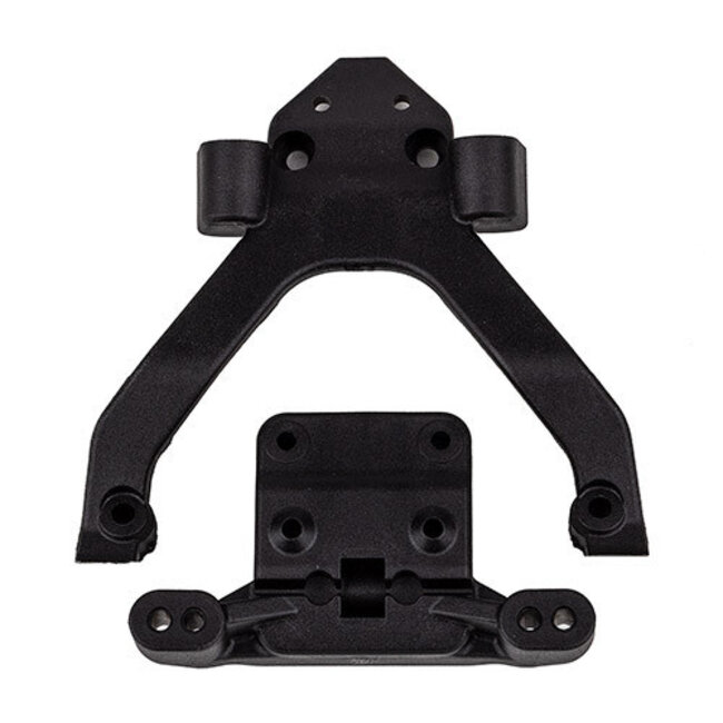 TEAM ASSOCIATED RC10B6.4 Front Top Plate and Ballstud Mount, angled