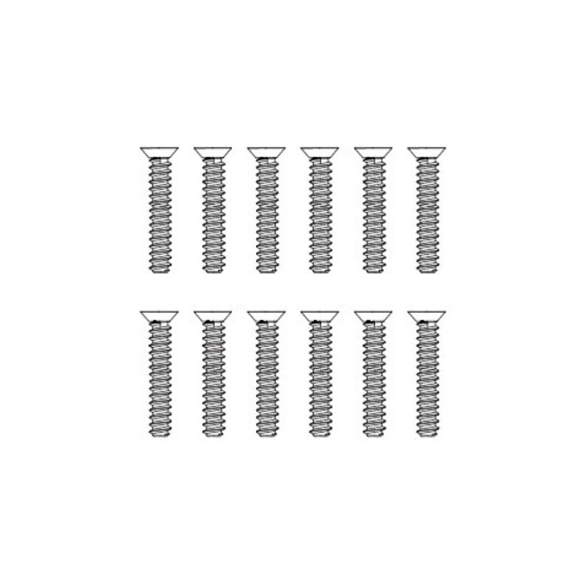 MJX Countersunk Flat Head Screws (12pcs) [M23124]