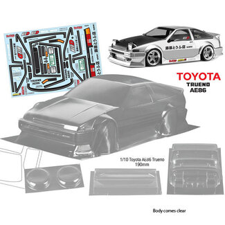 BODYWORX Bodyworx Body Trueno AE86 Initial D 190mm 1/10th