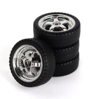 LDRC LDRC LA0046A Drift Tyres MTD 5 Spoke Silver (4pce)