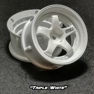 DS RACING DS RACING DE 5 Spoke Wheel Set - Triple White