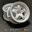 DS RACING DE 5 Spoke Wheel Set - Triple White w/ Gold Rivets