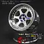DS RACING  DE 6 Spoke Wheel Set - Light Gold/Chrome w/ Gold Rivets